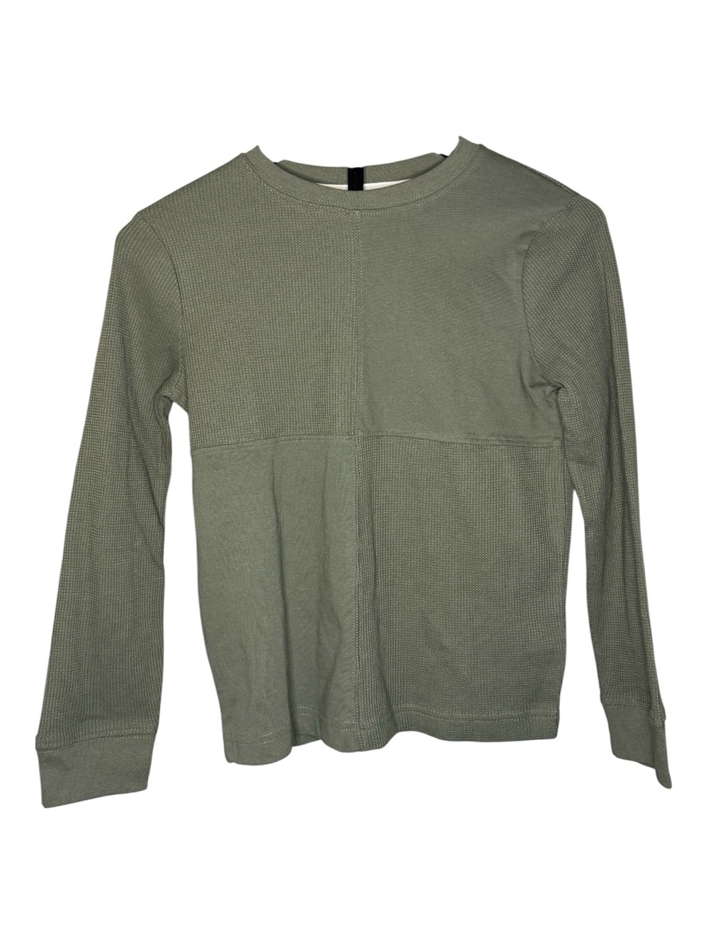 Joe Fresh Olive Green Thermal Long Sleeve Top